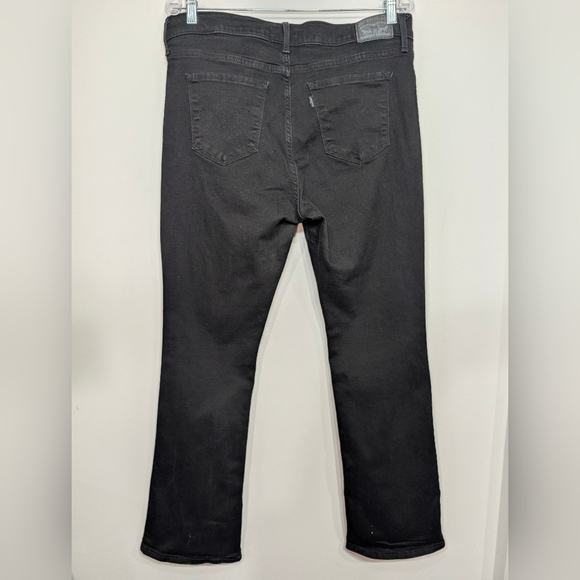 Levi's 315 Shaping Bootcut Women's 33 Jeans Black Stretch Slim Through Thigh - Picture 2 of 6